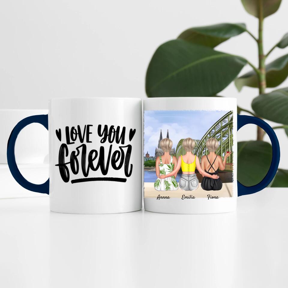drei Schwestern in Köln | Personalisierte Tasse