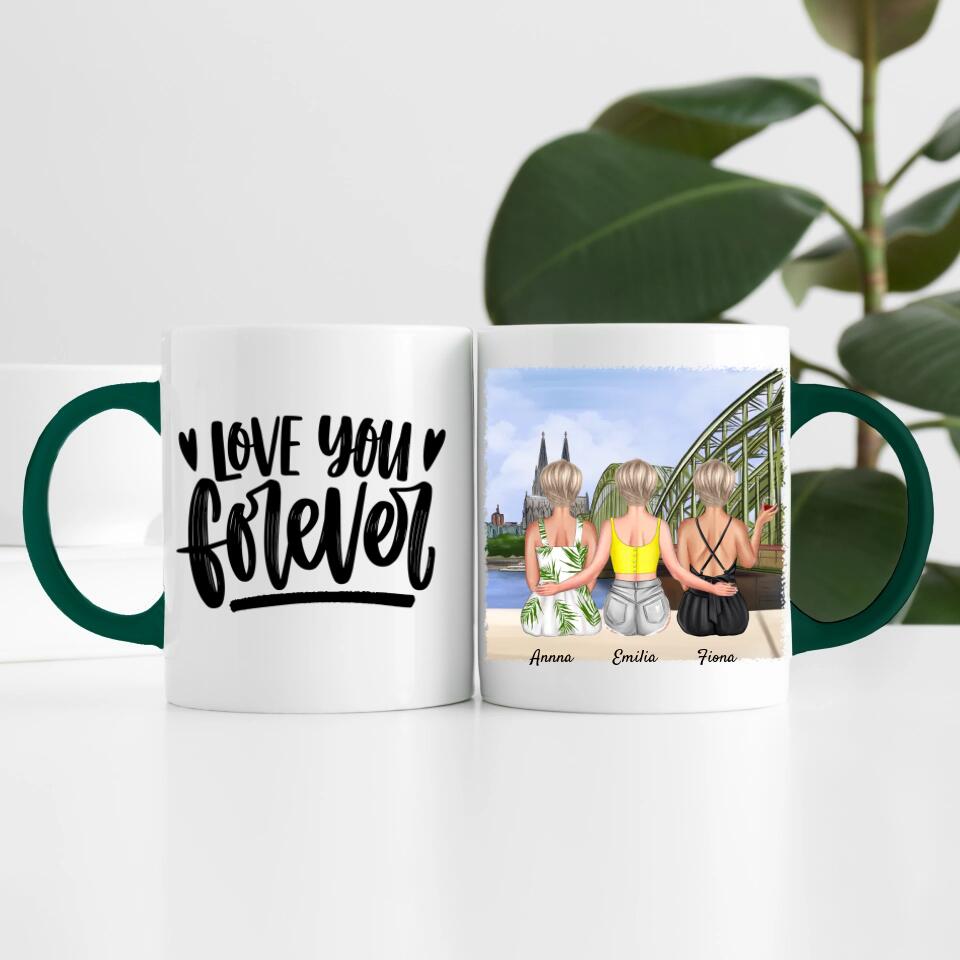 drei Schwestern in Köln | Personalisierte Tasse