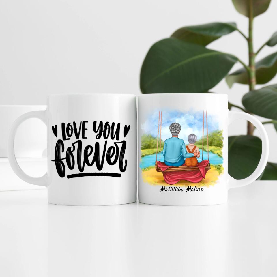 Oma mit Enkelin | Personalisierte Tasse