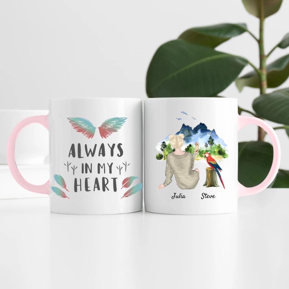 Vogelliebe (bis zu 3 Vögel) | Personalisierte Tasse