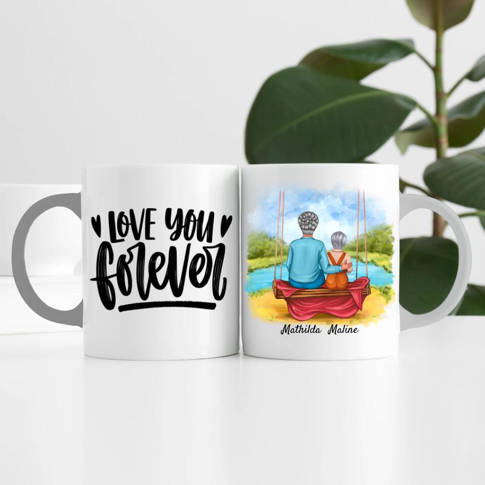 Oma mit Enkelin | Personalisierte Tasse