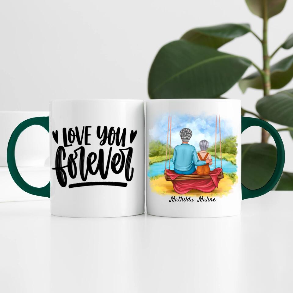 Oma mit Enkelin | Personalisierte Tasse