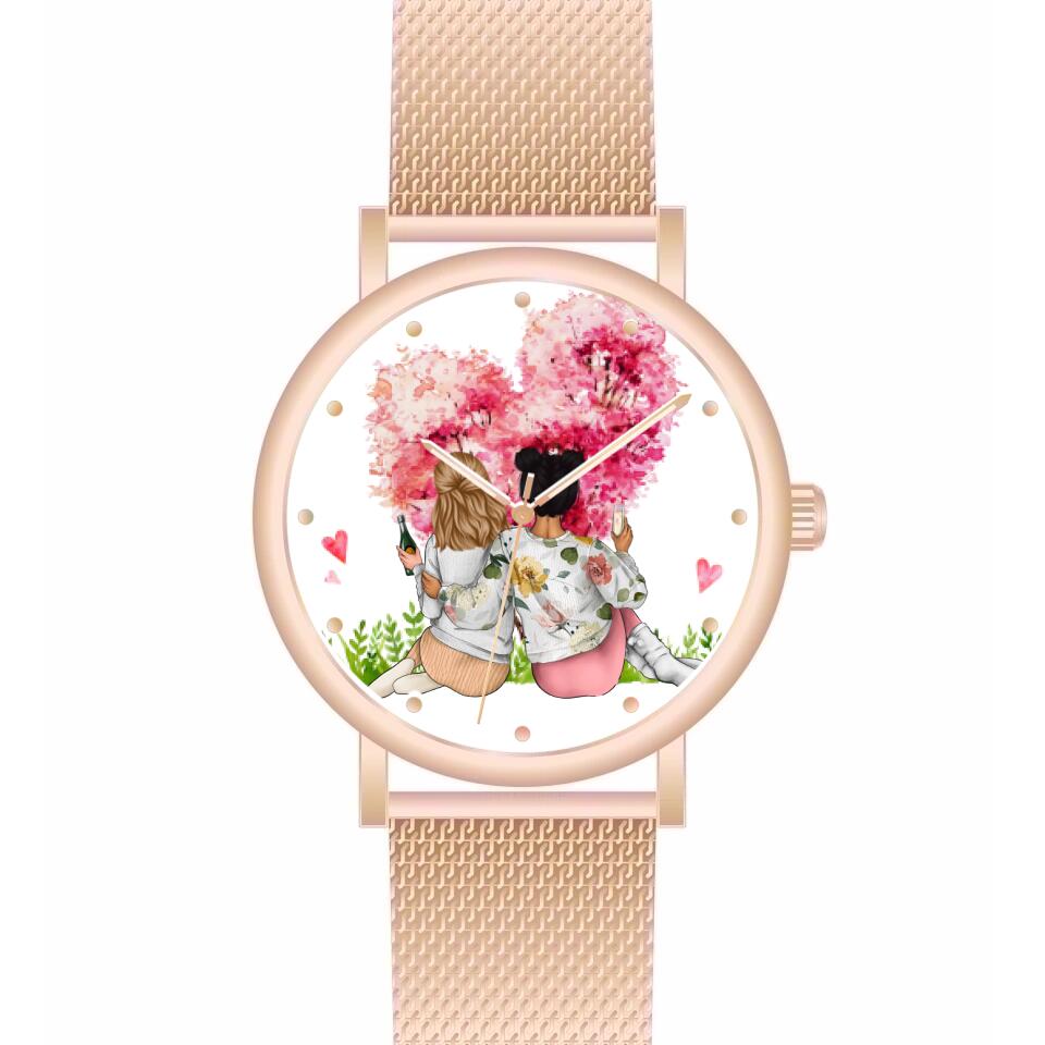 Beste Freundinnen | Personalisierte Armbanduhr (Unterschiedliche Uhr-Modelle wählbar!