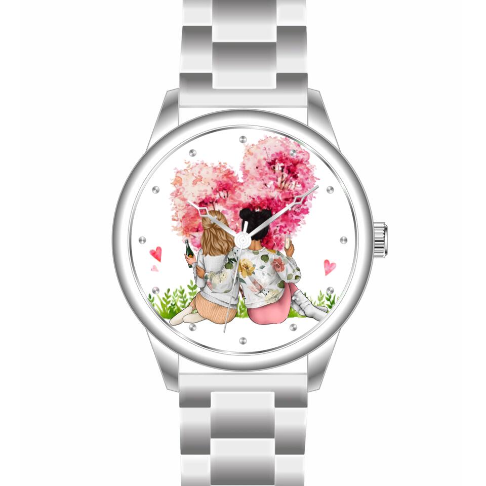 Beste Freundinnen | Personalisierte Armbanduhr (Unterschiedliche Uhr-Modelle wählbar!