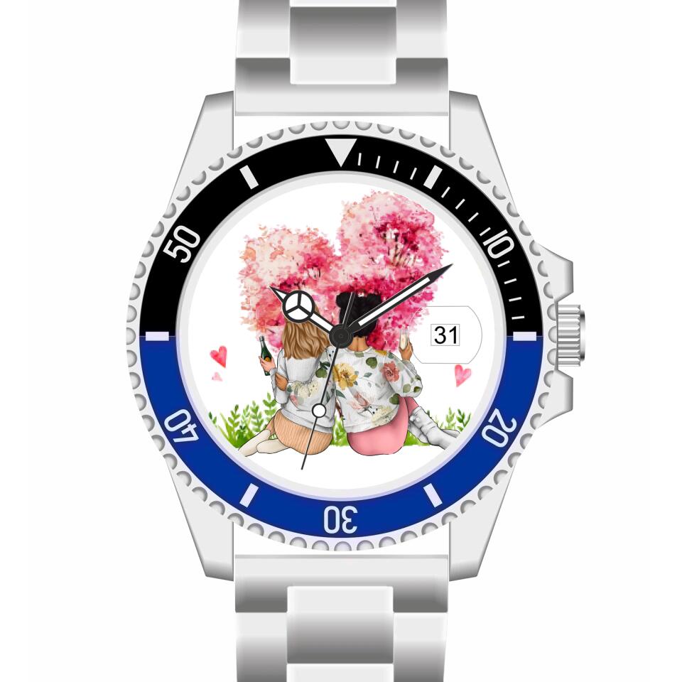 Beste Freundinnen | Personalisierte Armbanduhr (Unterschiedliche Uhr-Modelle wählbar!