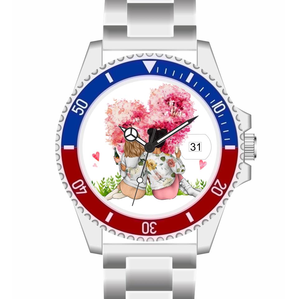 Beste Freundinnen | Personalisierte Armbanduhr (Unterschiedliche Uhr-Modelle wählbar!