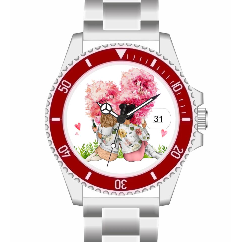 Beste Freundinnen | Personalisierte Armbanduhr (Unterschiedliche Uhr-Modelle wählbar!
