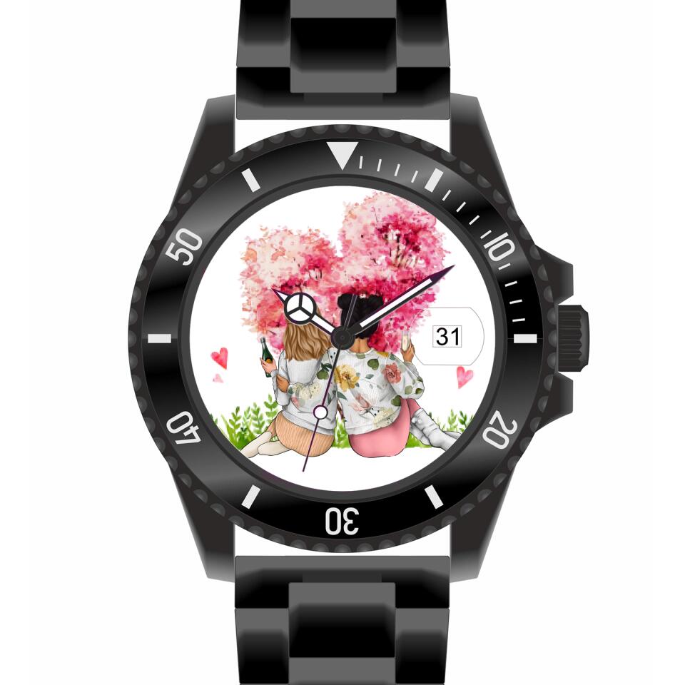Beste Freundinnen | Personalisierte Armbanduhr (Unterschiedliche Uhr-Modelle wählbar!
