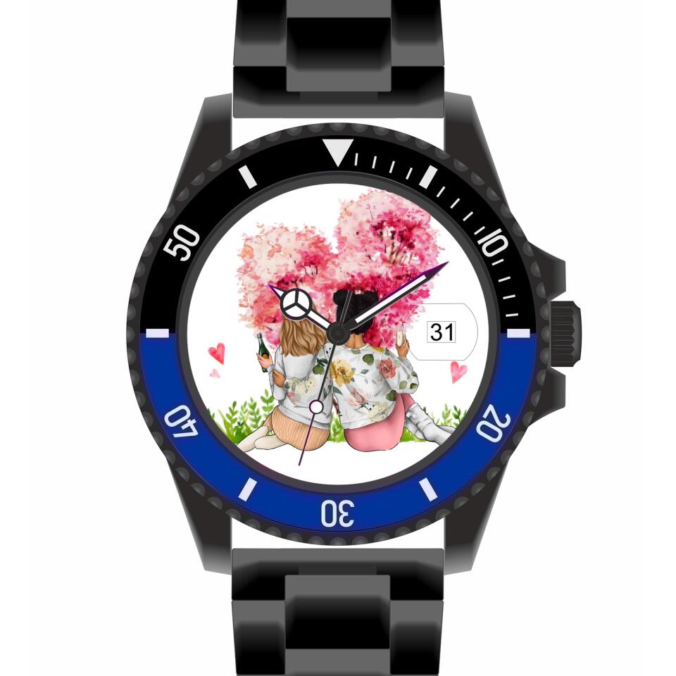 Beste Freundinnen | Personalisierte Armbanduhr (Unterschiedliche Uhr-Modelle wählbar!