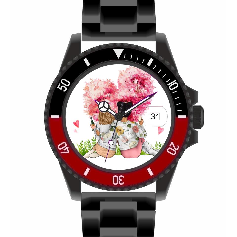 Beste Freundinnen | Personalisierte Armbanduhr (Unterschiedliche Uhr-Modelle wählbar!