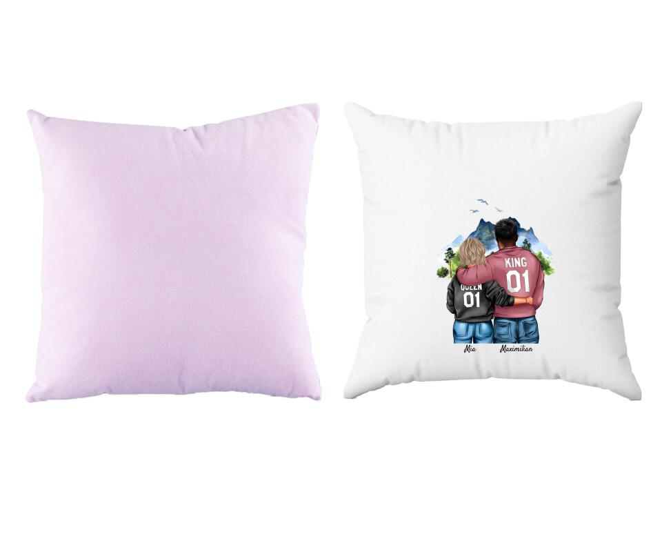 Pärchen umarmend | Personalisiertes Kissen