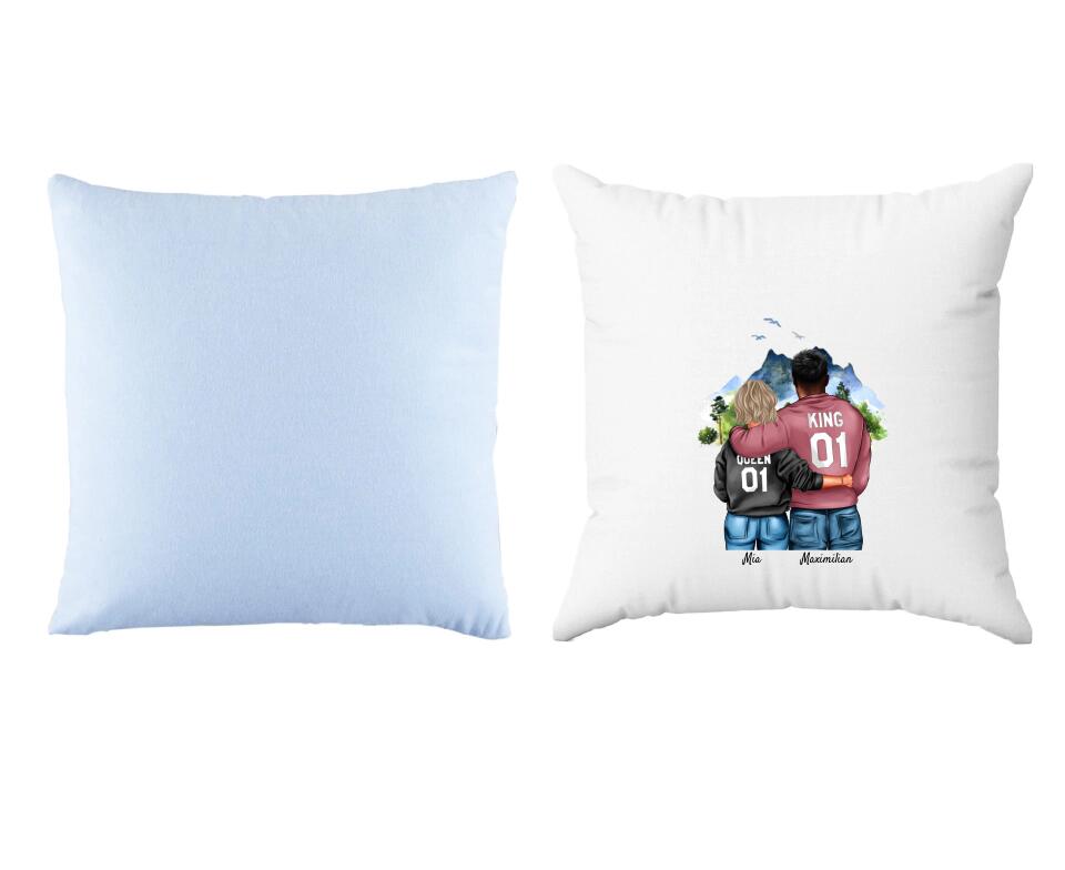 Pärchen umarmend | Personalisiertes Kissen