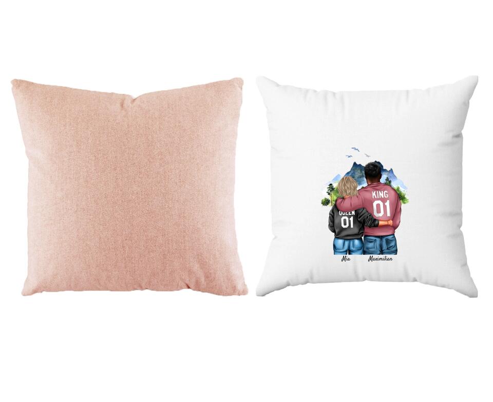 Pärchen umarmend | Personalisiertes Kissen