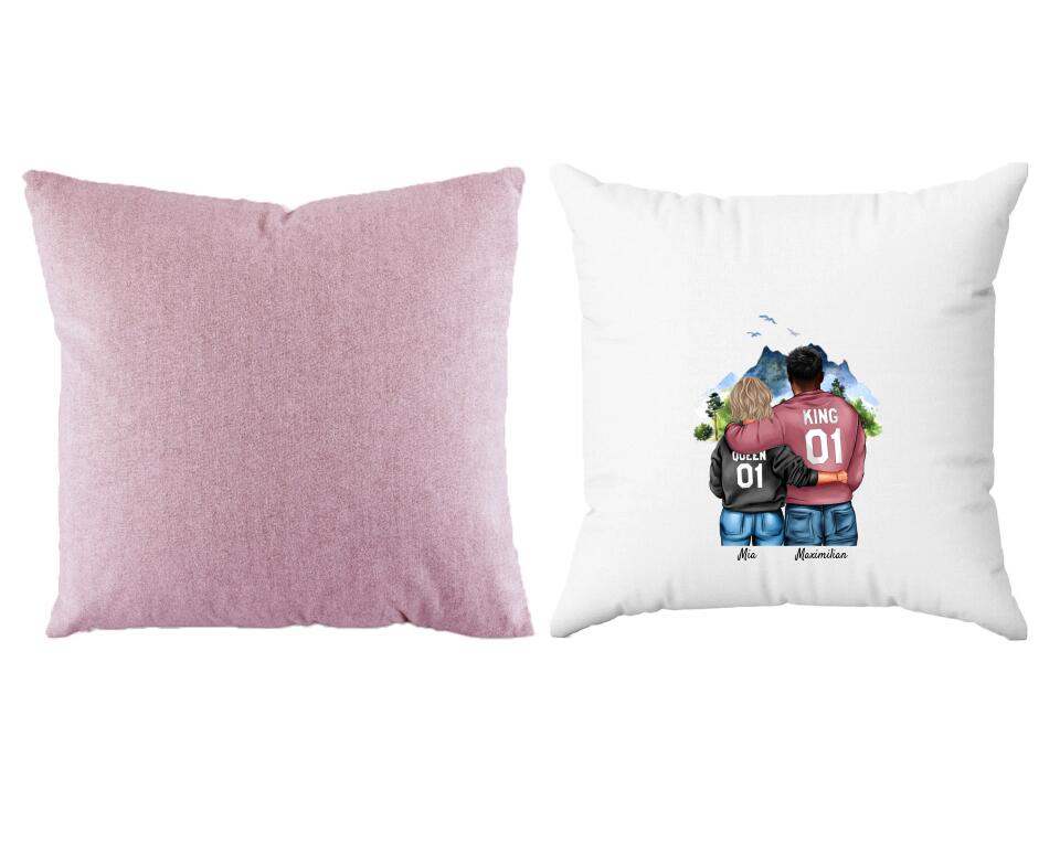 Pärchen umarmend | Personalisiertes Kissen