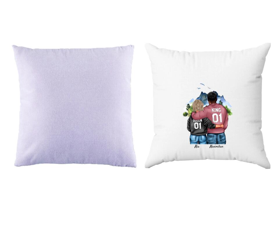 Pärchen umarmend | Personalisiertes Kissen
