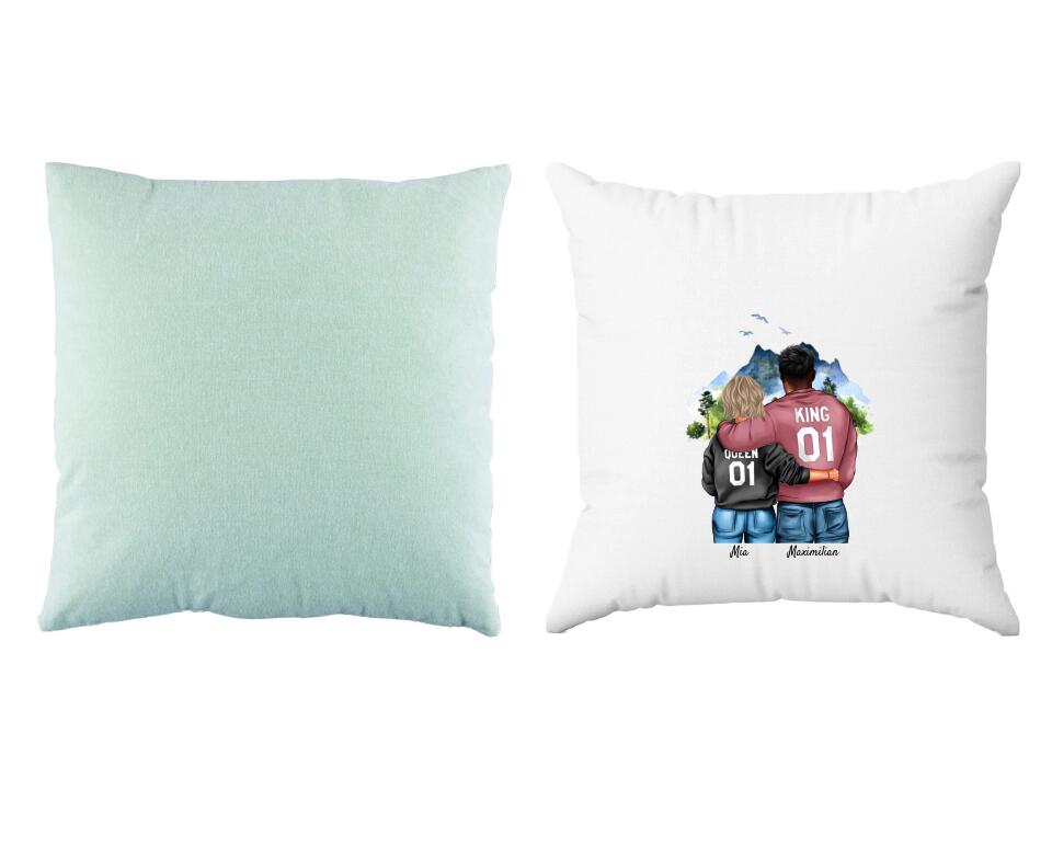 Pärchen umarmend | Personalisiertes Kissen