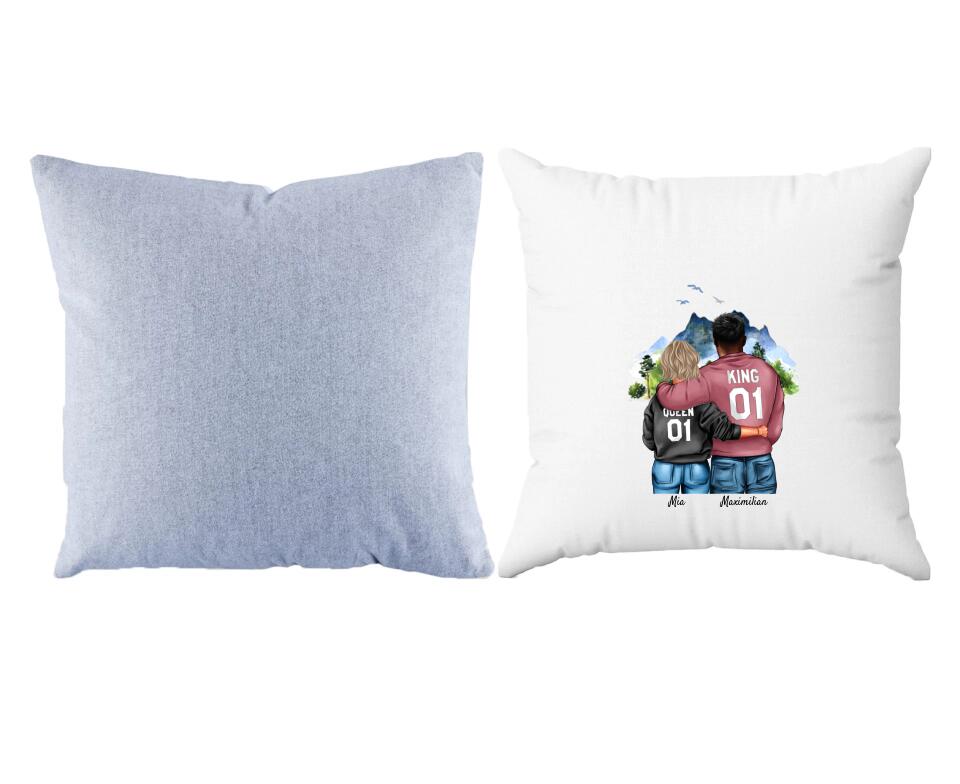 Pärchen umarmend | Personalisiertes Kissen
