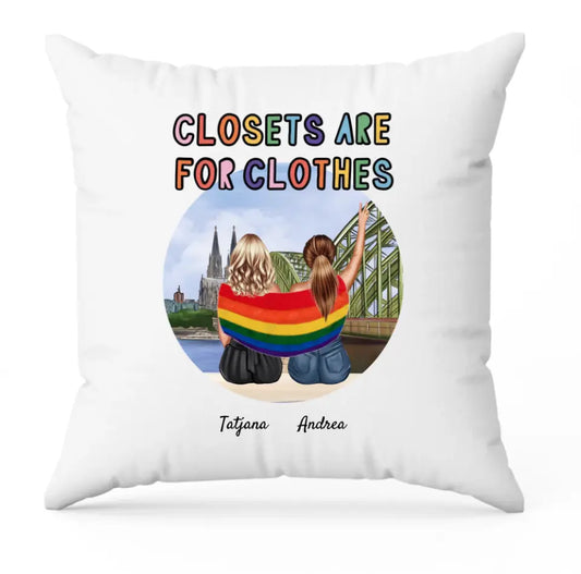 LGBTQ Paar in Köln (weiblich/divers) | Personalisiertes Kissen