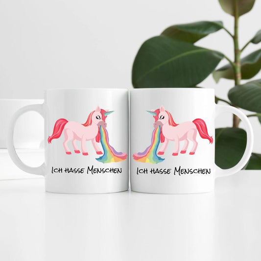 Kotzendes Einhorn | Personalisierte Tasse
