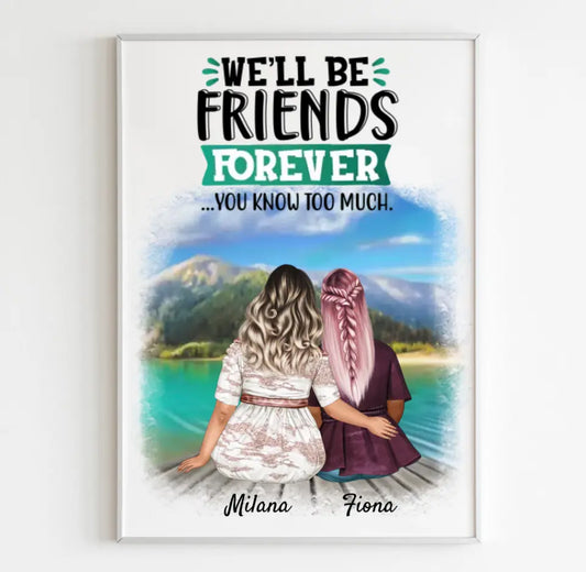 Curvy Friends | Personalisiertes Poster, Leinwand