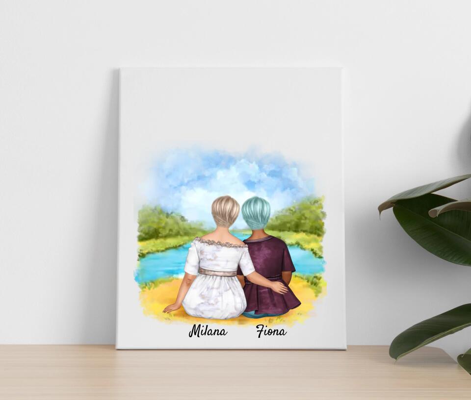 Curvy Friends | Personalisiertes Poster, Leinwand