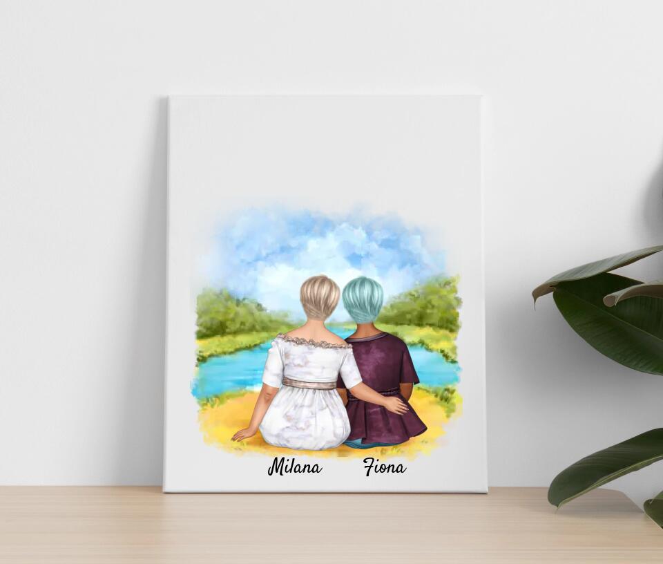 Curvy Friends | Personalisiertes Poster, Leinwand
