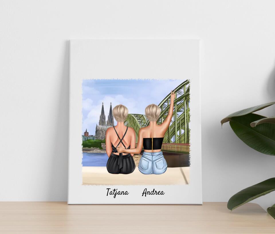 Beste Freunde in Köln | Personalisiertes Poster, Leinwand