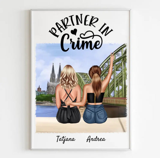 Beste Freunde in Köln | Personalisiertes Poster, Leinwand