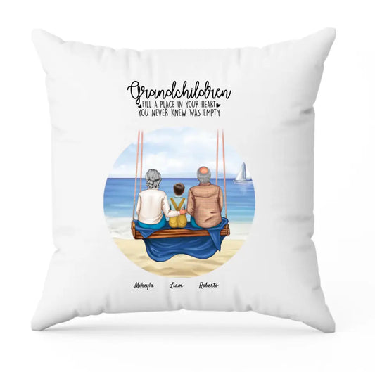 Großeltern mit Enkel #2 | Personalisiertes Kissen