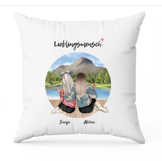 Schwestern | Personalisiertes Kissen