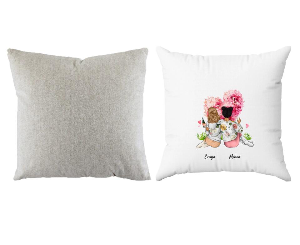 Schwestern | Personalisiertes Kissen