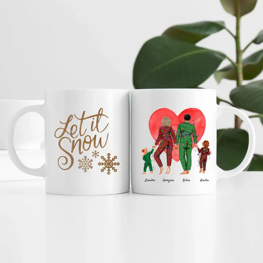 Weihnachten (4 Personen) I Personalisierte Tasse