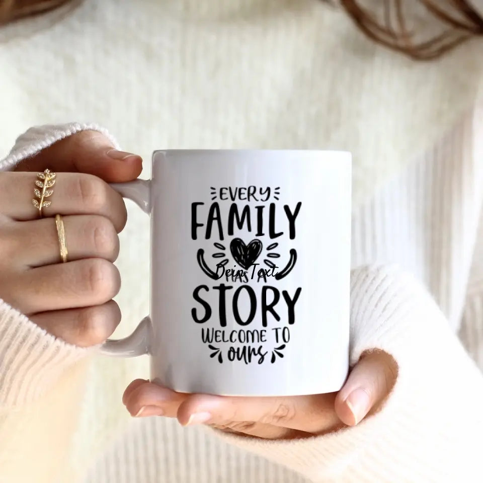 Großfamilie (5 Personen) I Personalisierte Tasse
