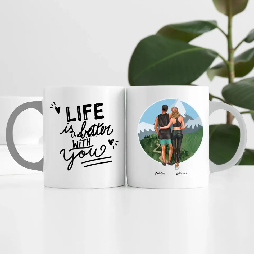 Sport Pärchen (2 Personen) | Personalisierte Tasse