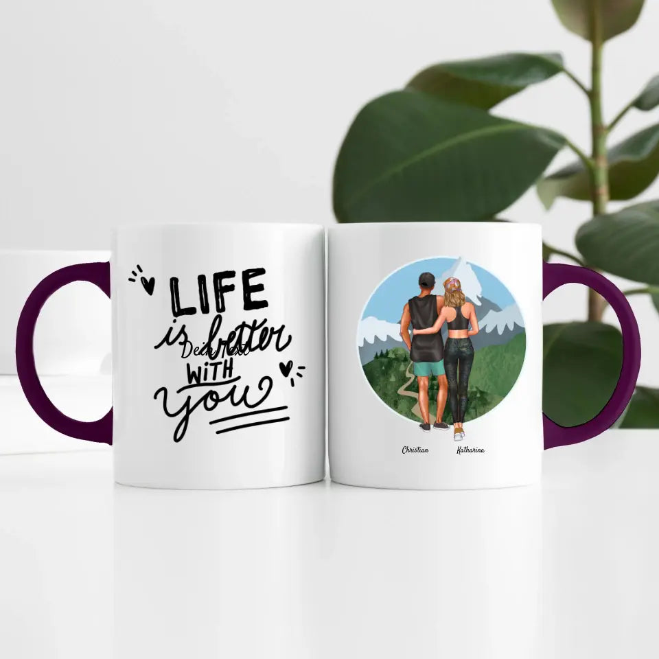 Sport Pärchen (2 Personen) | Personalisierte Tasse