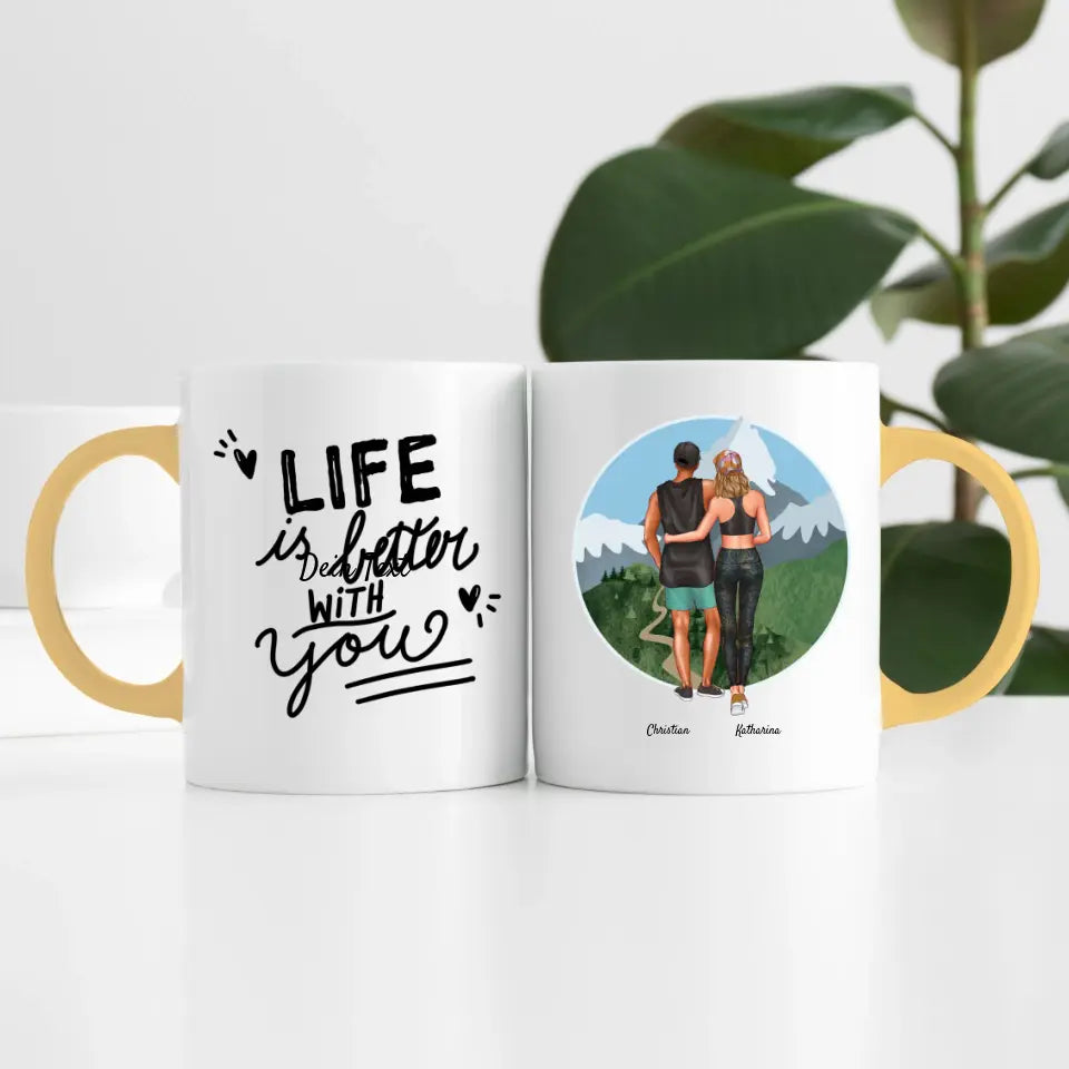 Sport Pärchen (2 Personen) | Personalisierte Tasse