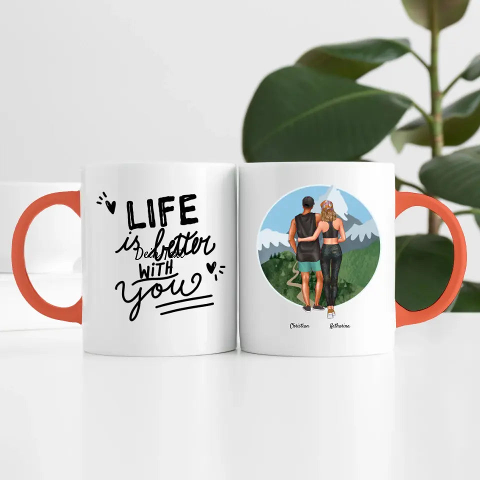 Sport Pärchen (2 Personen) | Personalisierte Tasse