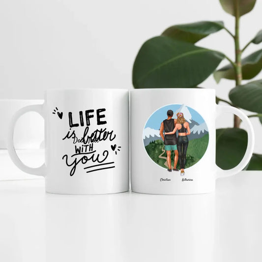 Sport Pärchen (2 Personen) | Personalisierte Tasse
