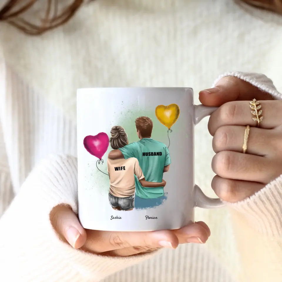 Pärchen (2 Personen) I Personalisierte Tasse