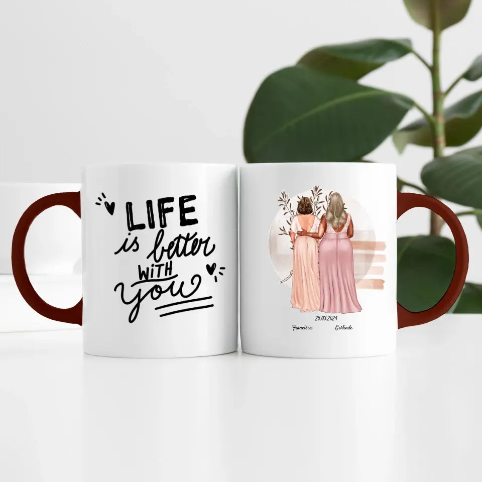 Brautpaar LGTBQ+ (2 Personen) | Personalisierte Tasse
