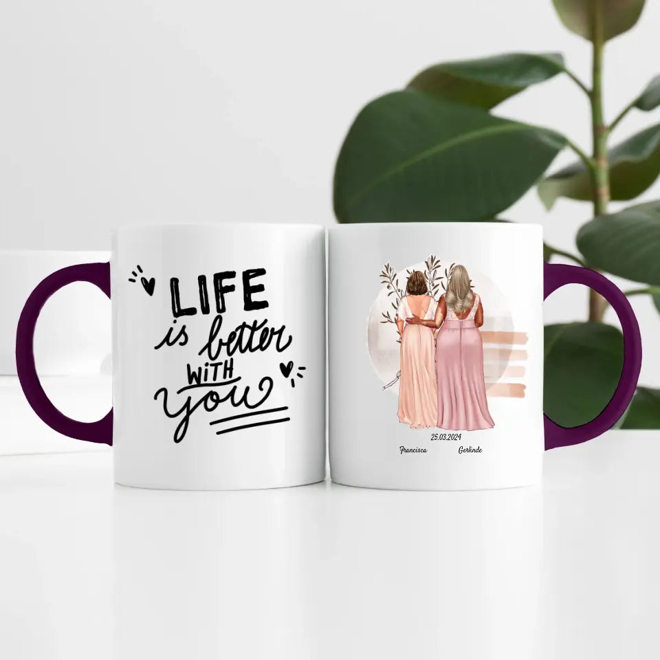 Brautpaar LGTBQ+ (2 Personen) | Personalisierte Tasse