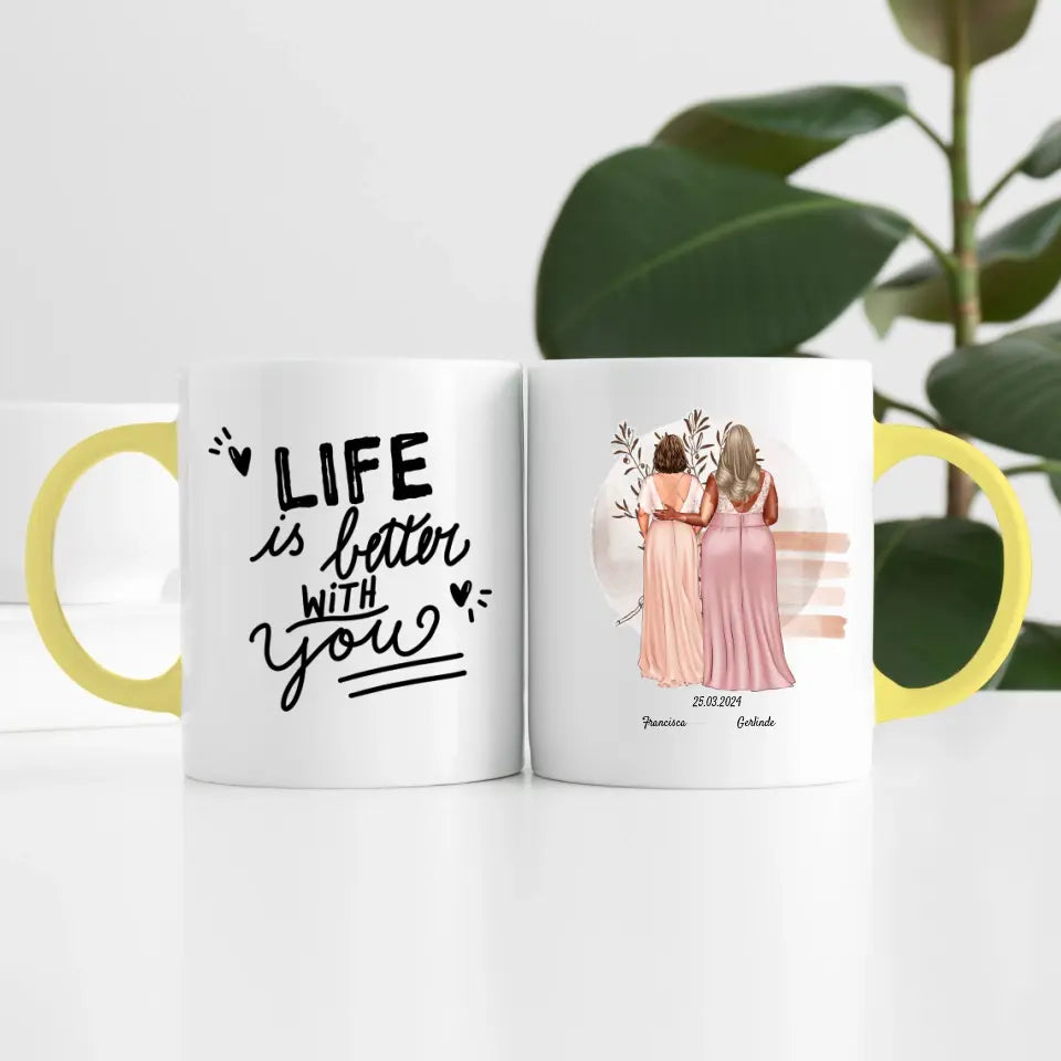 Brautpaar LGTBQ+ (2 Personen) | Personalisierte Tasse