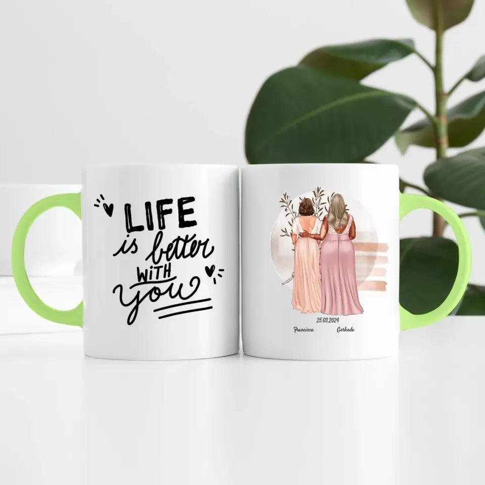 Brautpaar LGTBQ+ (2 Personen) | Personalisierte Tasse