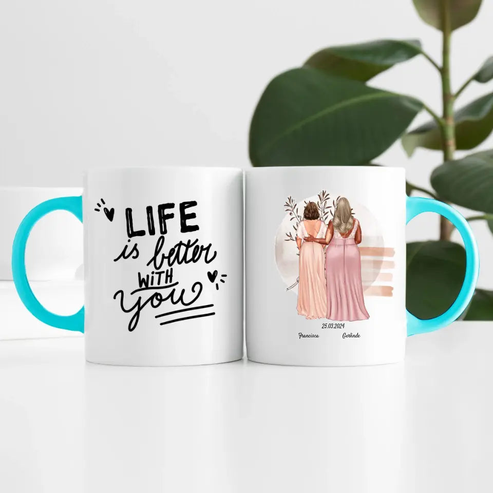 Brautpaar LGTBQ+ (2 Personen) | Personalisierte Tasse