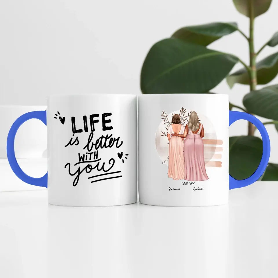 Brautpaar LGTBQ+ (2 Personen) | Personalisierte Tasse
