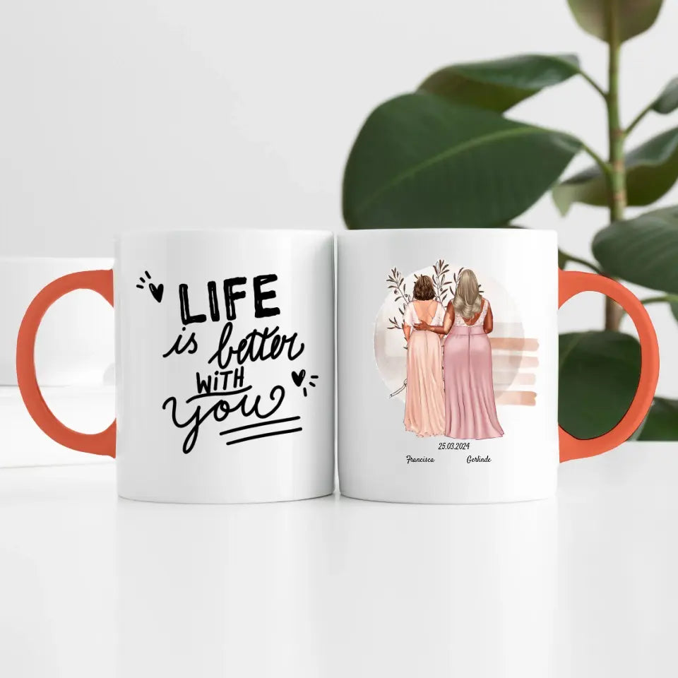 Brautpaar LGTBQ+ (2 Personen) | Personalisierte Tasse