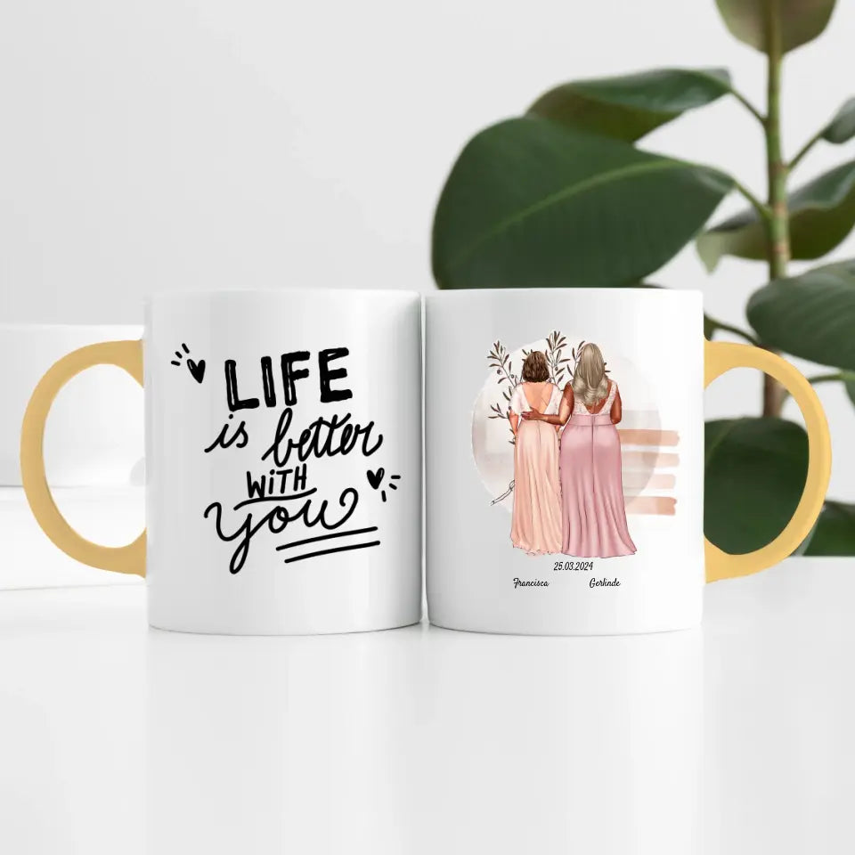 Brautpaar LGTBQ+ (2 Personen) | Personalisierte Tasse
