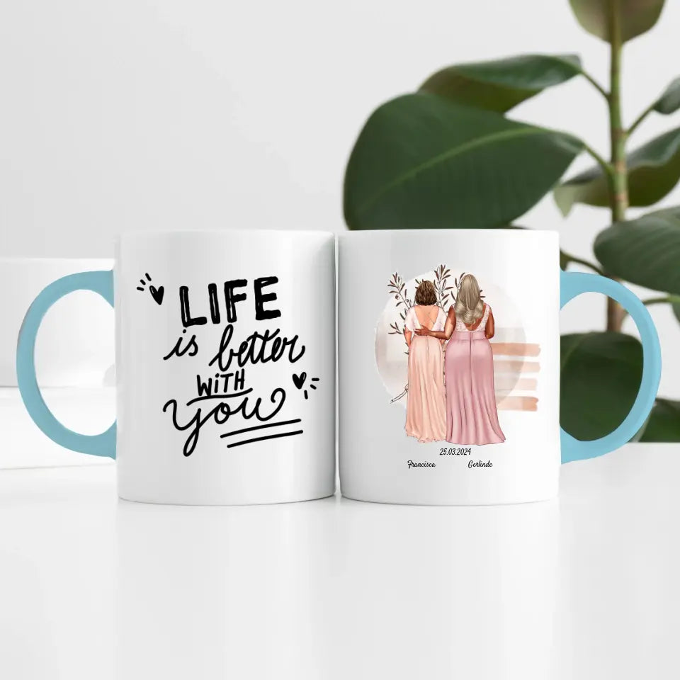 Brautpaar LGTBQ+ (2 Personen) | Personalisierte Tasse