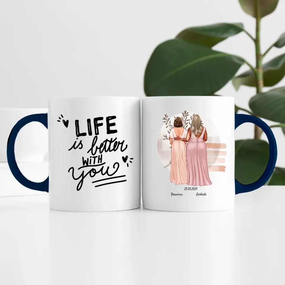 Brautpaar LGTBQ+ (2 Personen) | Personalisierte Tasse
