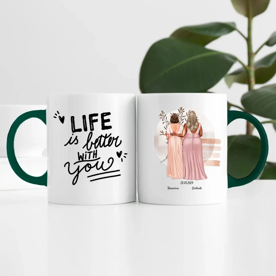 Brautpaar LGTBQ+ (2 Personen) | Personalisierte Tasse
